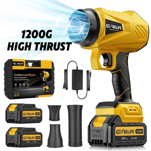 GEVEELIFE Turbo Jet Blower 200W Cordless Leaf Blower