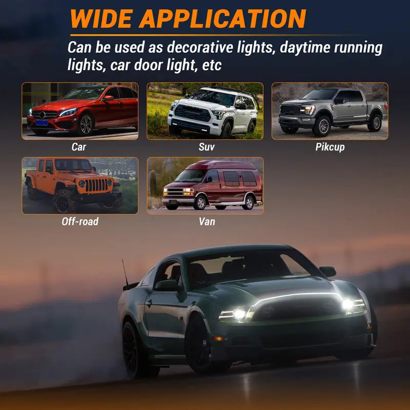 DIBMS Ice Blue Hood Light | Light Up Your Ride