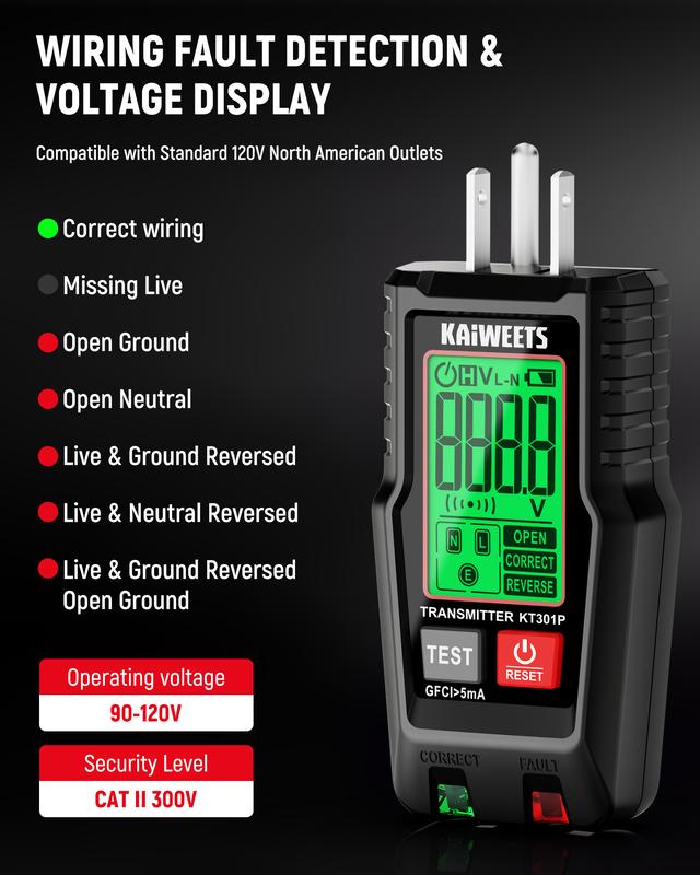 KAIWEETS AC Circuit Breaker Finder Tool
