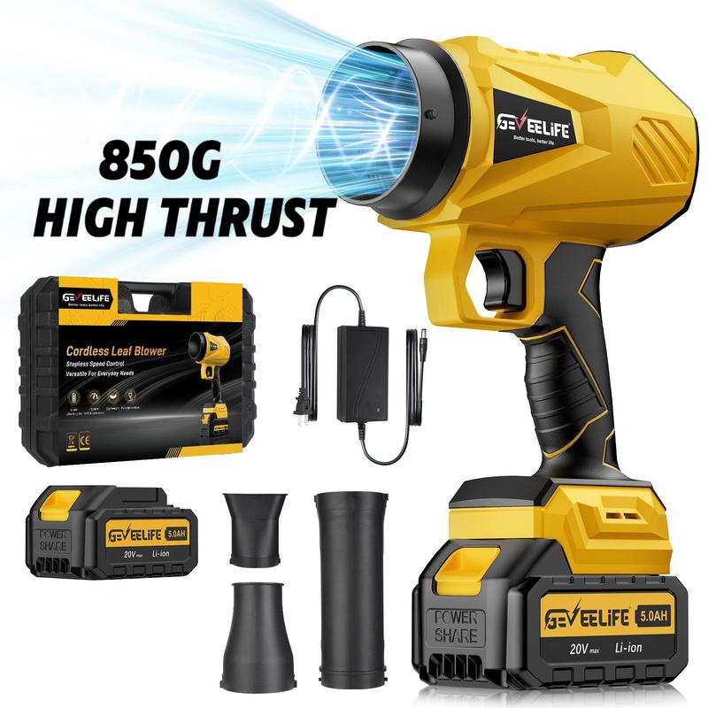 GEVEELIFE Turbo Jet Blower 200W Cordless Leaf Blower