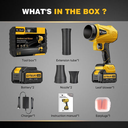 GEVEELIFE Turbo Jet Blower 200W Cordless Leaf Blower