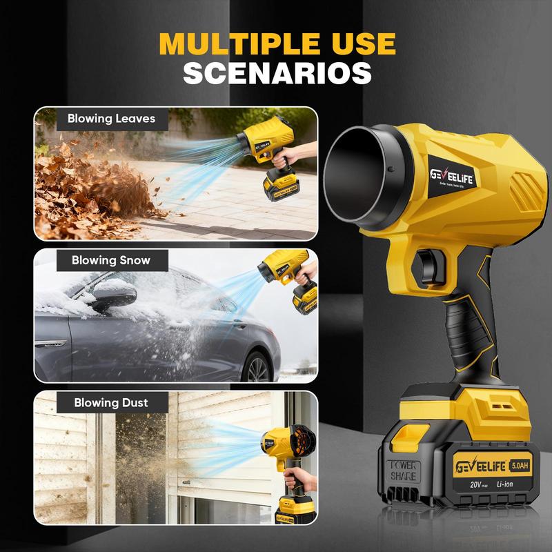GEVEELIFE Turbo Jet Blower 200W Cordless Leaf Blower