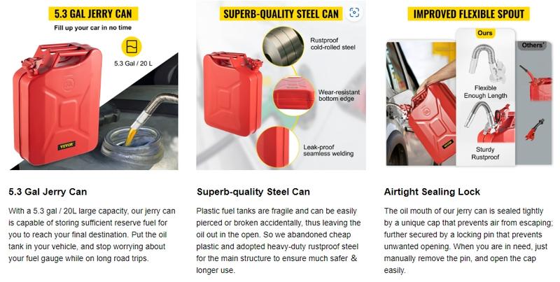 VEVOR Portable Steel Fuel Storage Solution